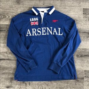 Relisted Vintage Arsenal Long Sleeve Polo Medium